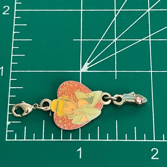 Vintage Disney Princess Cinderella Slipper Charm Clip On Bracelet Zipper Pull - Picture 10 of 10